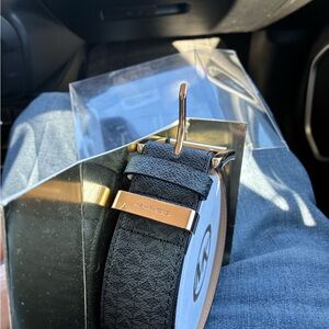 Michael Kors Black and Gold Belt Bag